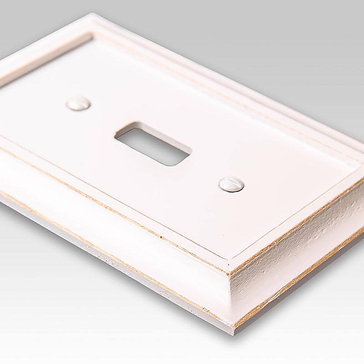 Amerelle - 4040TTDW - Savannah White 2 Gang Wood Toggle Wall Plate 1 Pack