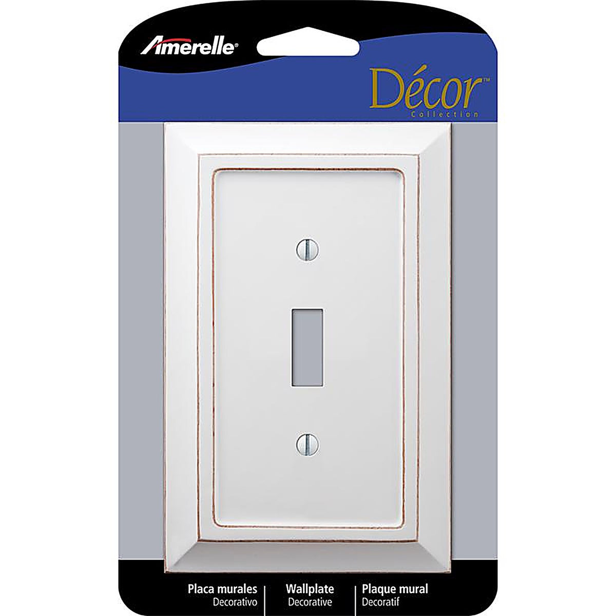 Amerelle - 4040TDW - Savannah White 1 Gang Wood Toggle Wall Plate 1 Pack