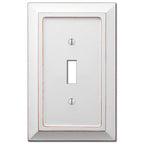Amerelle - 4040TDW - Savannah White 1 Gang Wood Toggle Wall Plate 1 Pack