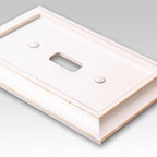 Amerelle - 4040TDW - Savannah White 1 Gang Wood Toggle Wall Plate 1 Pack