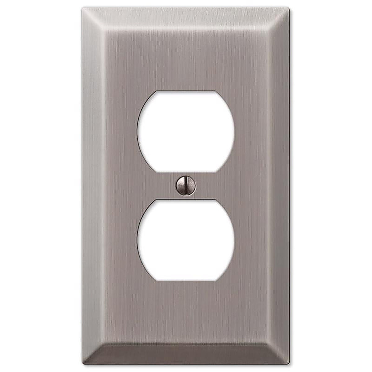 Amerelle - 163DAN - Century Antique Nickel 1 Gang Stamped Steel Duplex Wall Plate 1 Pack