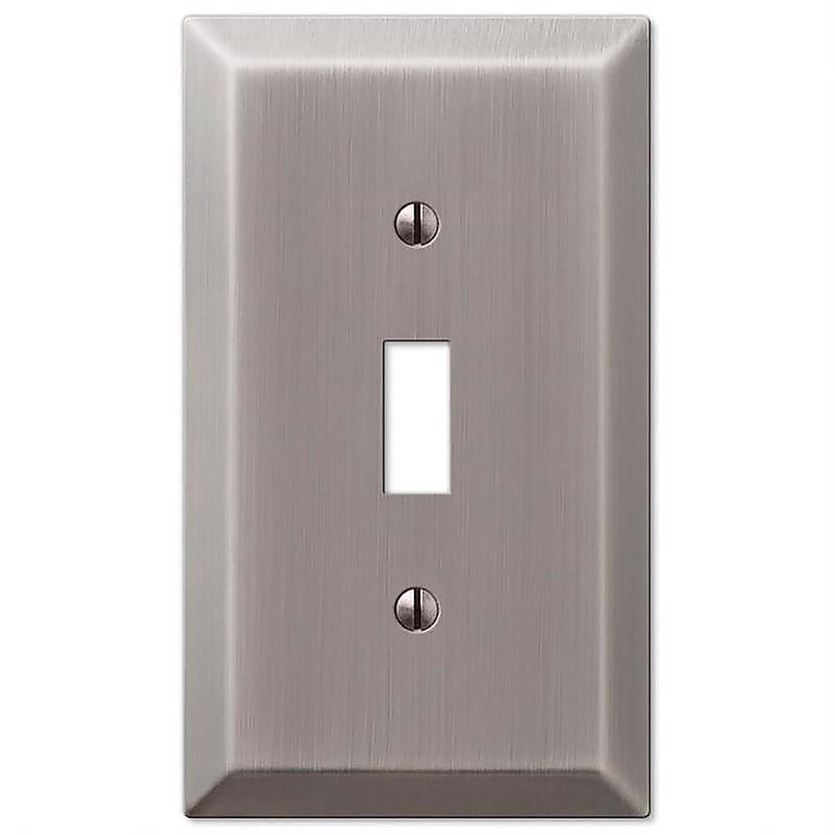 Amerelle - 163TAN - Century Antique Nickel 1 Gang Stamped Steel Toggle Wall Plate 1 Pack