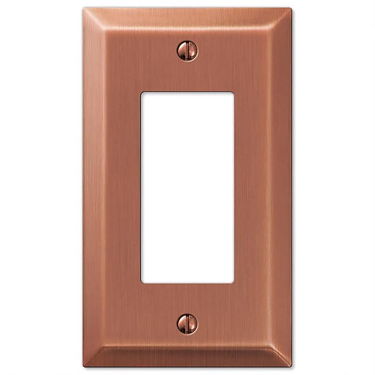 Amerelle - 163RAC - Century Antique Copper 1 Gang Stamped Steel Decorator Wall Plate 1 Pack