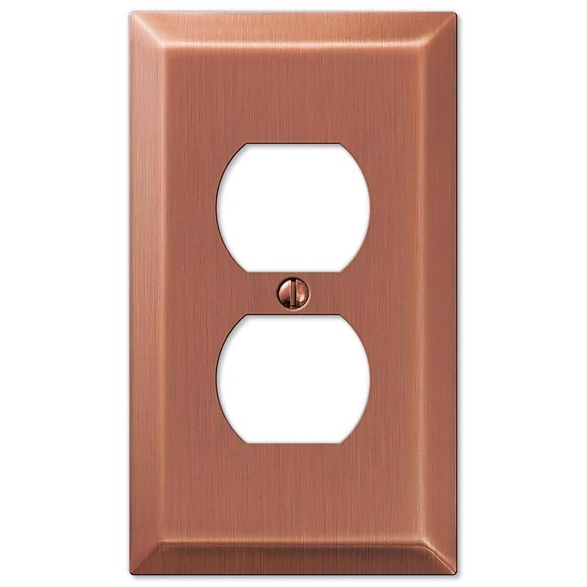 Amerelle 163DAC Century Antique Copper Copper 1 gang Stamped Steel Duplex Outlet Wall Plate 1/Pack