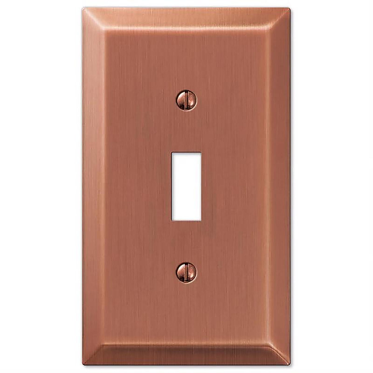 Amerelle - 163TAC - Century Antique Copper 1 Gang Stamped Steel Toggle Wall Plate 1 Pack