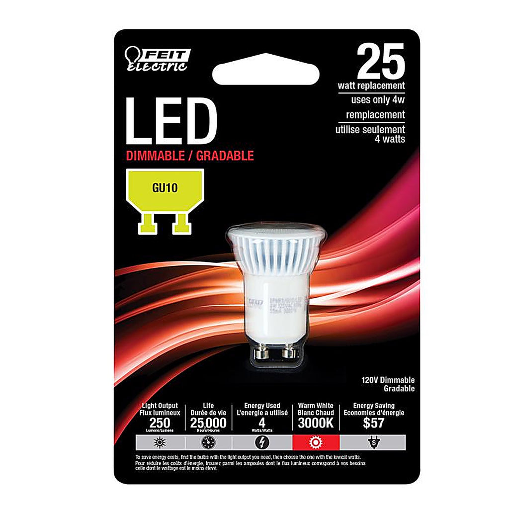 Feit - BPMR11GU10LEDCN - Mr11 Gu10 LED Bulb Warm White 25 Watt Equivalence 1 Pack