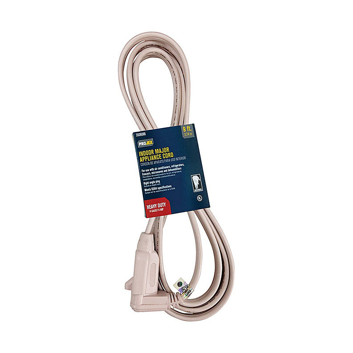 Projex AC-SPT3-009BEP 14/3 SPT-3 9 ft. L Appliance Cord