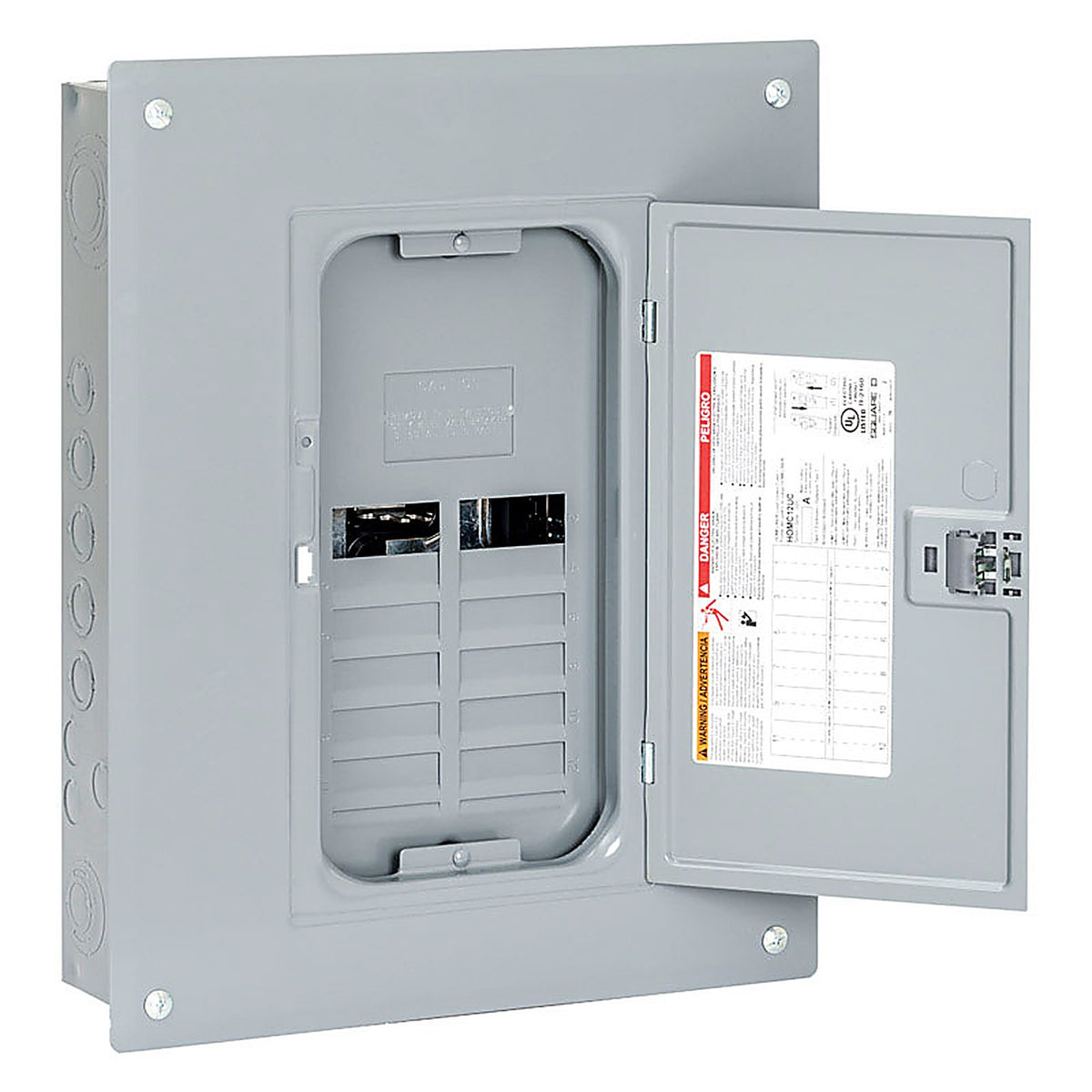 Square D - HOM1224L125PGC - Homeline 125 Amps 120/240 V 12 Space 24 Circuits Main Lug Load Center
