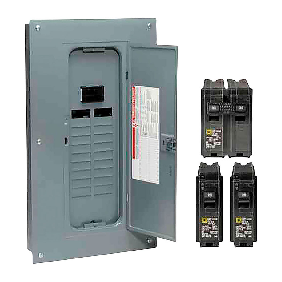 Square D - HOM2040M100PCVP - Homeline 100 Amps 120/240 V 20 Space 40 Circuits Combination Mount Main Breaker Load Center