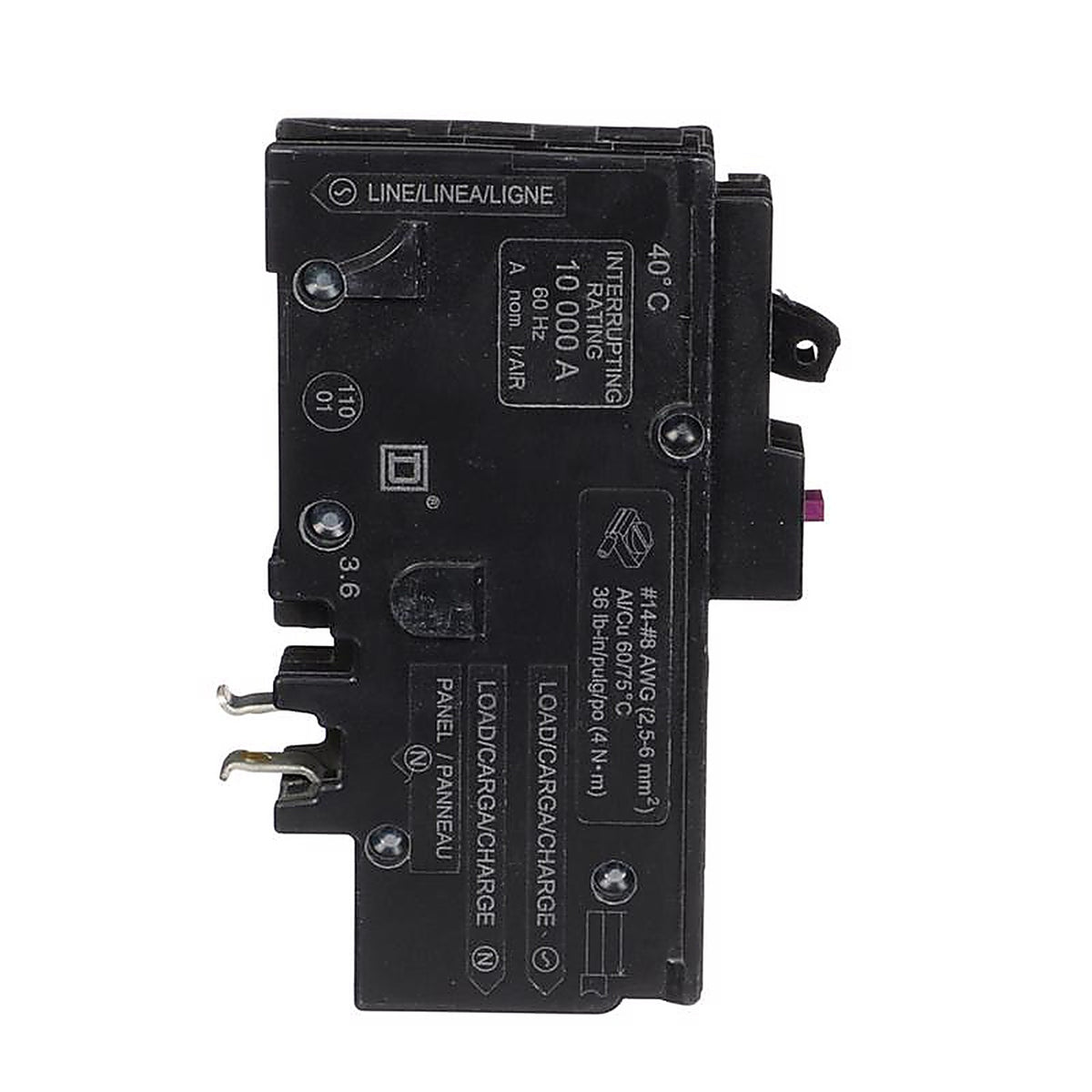 Square D HOM115PDFC HomeLine 15 amps Arc Fault/Ground Fault Single Pole Circuit Breaker