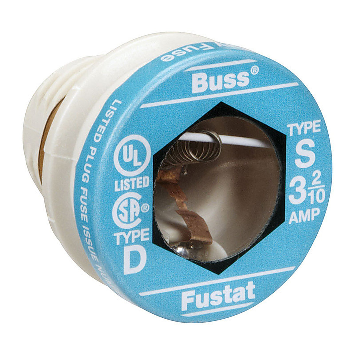 Bussmann S-3-2/10 3-2/10 amps Plug Fuse 4/Pack