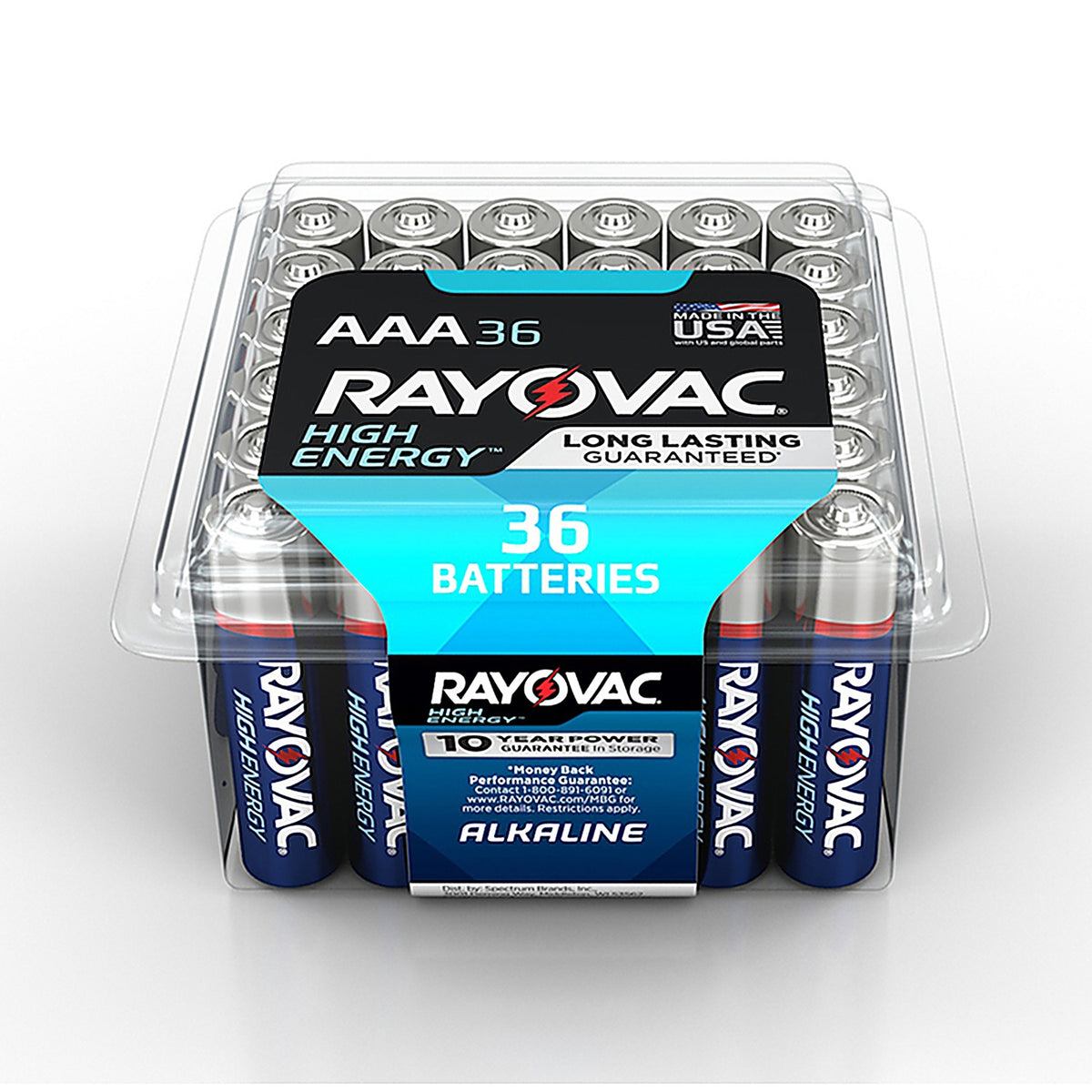 Rayovac 824-36PPK High Energy AAA Alkaline Batteries 36 pk Clamshell