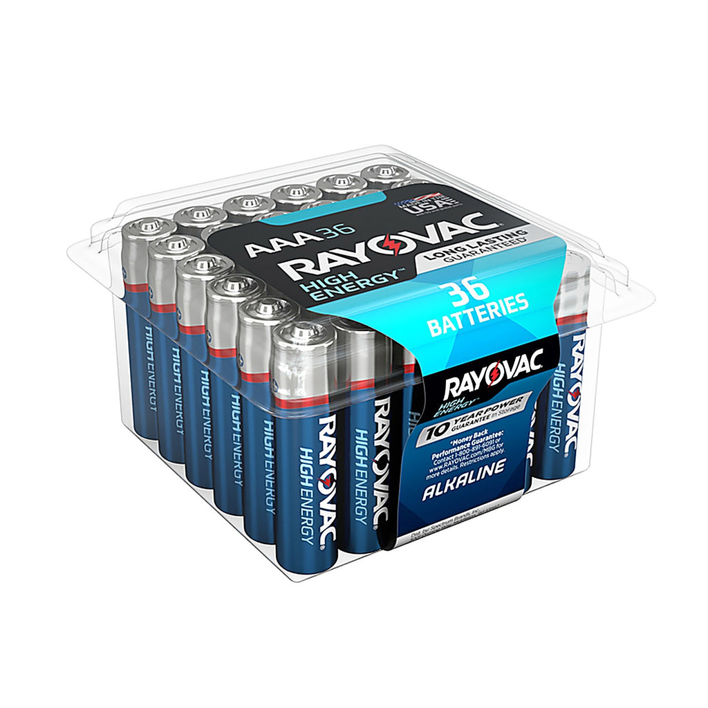 Rayovac 824-36PPK High Energy AAA Alkaline Batteries 36 pk Clamshell