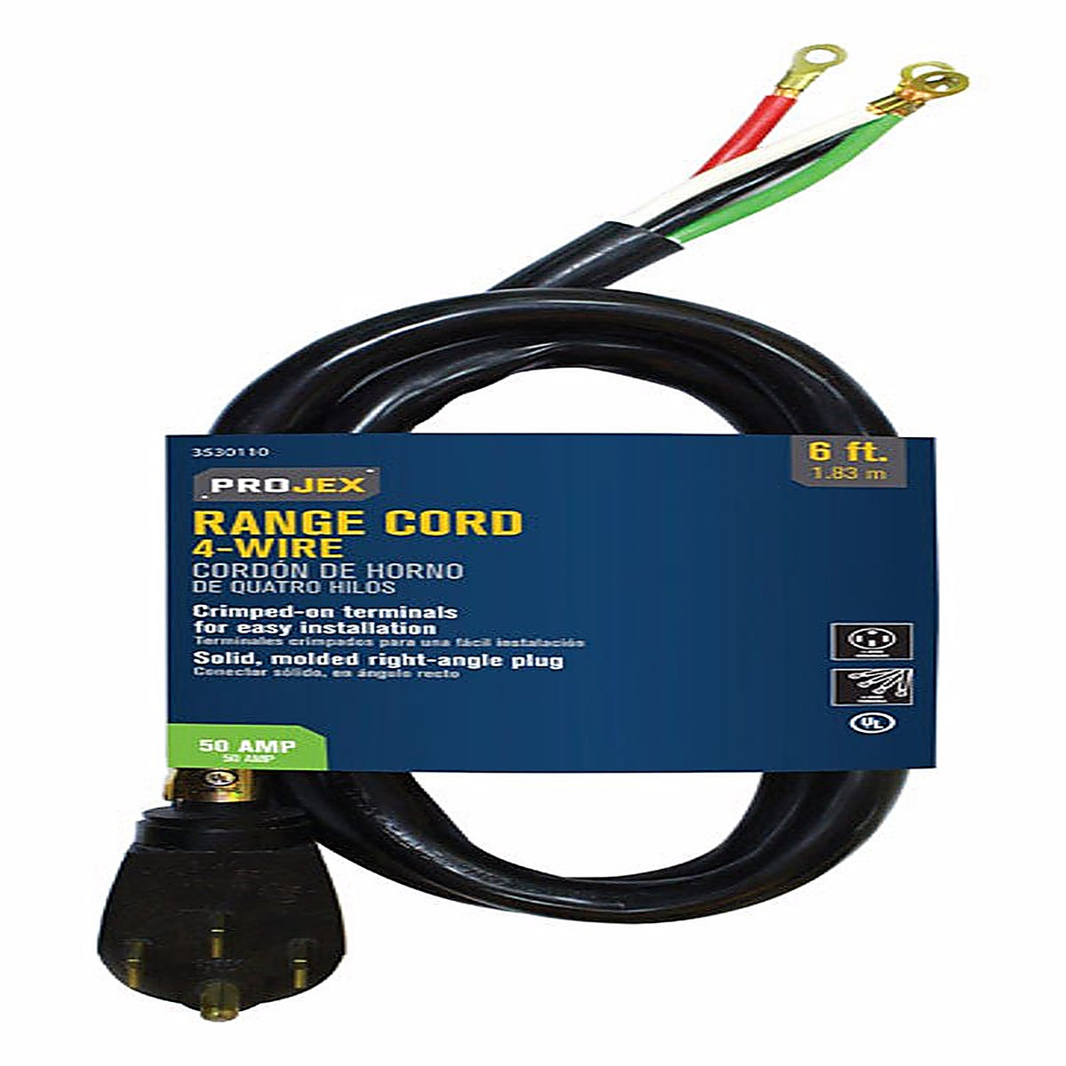 Projex FW-832B 6/2, 8/2 SRDT 250 V 6 ft. L Range Cord