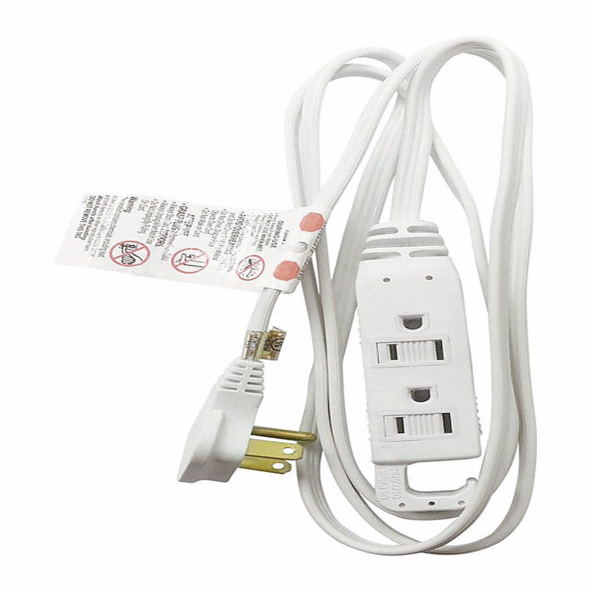 Projex FW-1130-6FT/09P Indoor 6 ft. L White Slim Plug Cord 16/3 SPT-2
