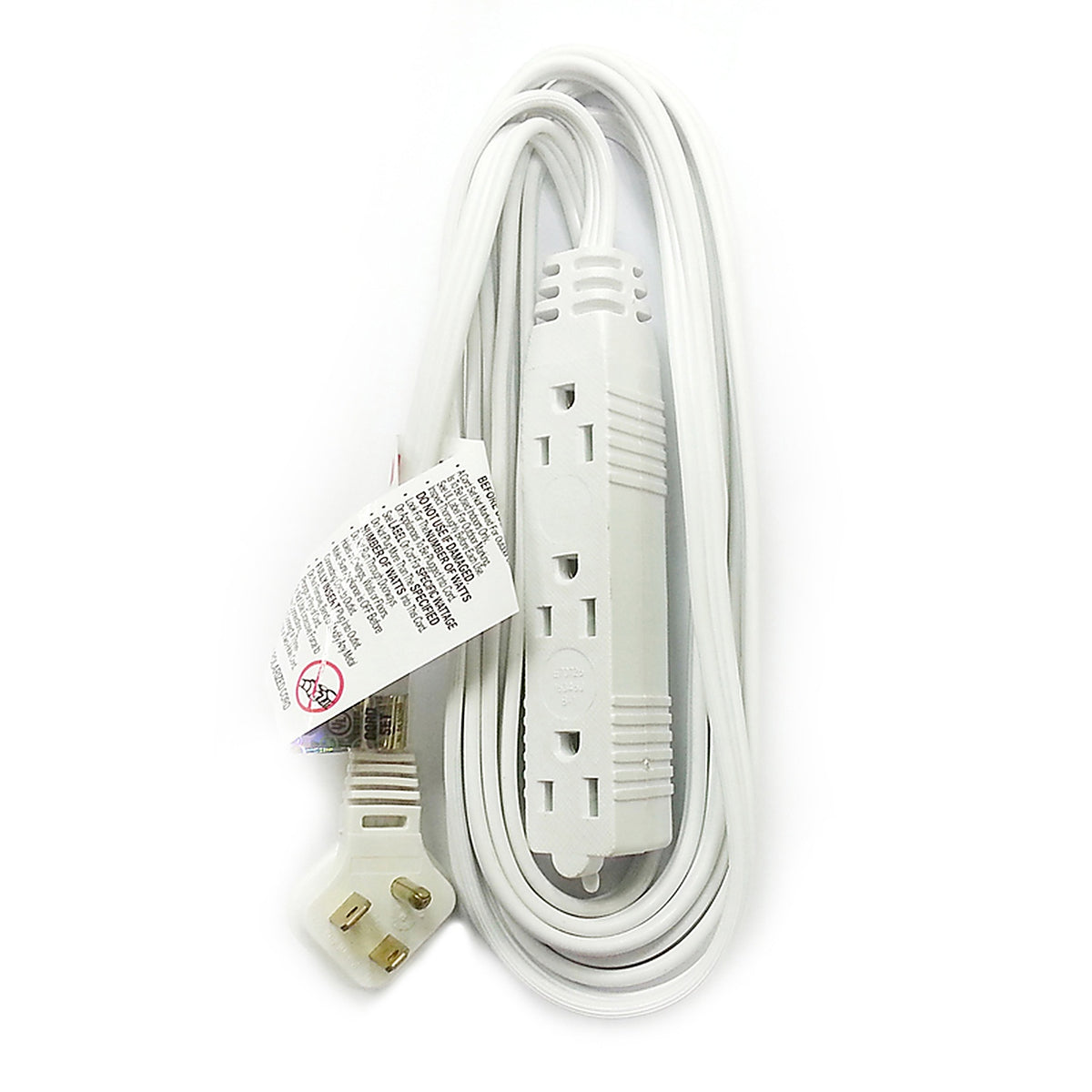 Projex - FW-606-12FT/09P - Indoor 12 Ft. L White Slim Plug Cord 16/3 Spt-2