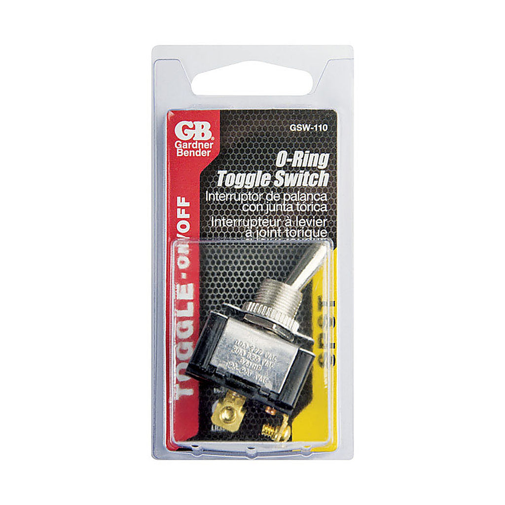 Gardner Bender GSW-110 20 amps Single Pole Toggle Switch Black/Silver 1/Pack