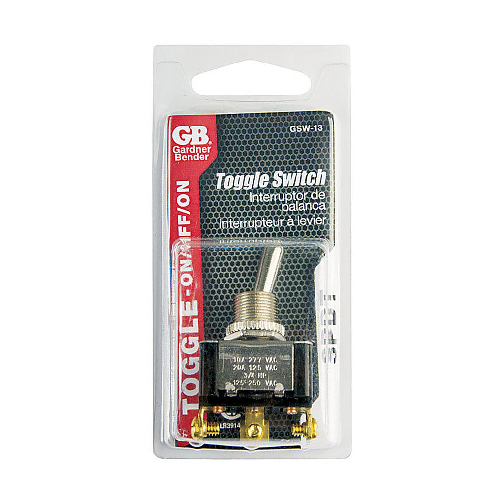 Gardner Bender GSW-13 20 amps Toggle Switch Silver 1/Pack