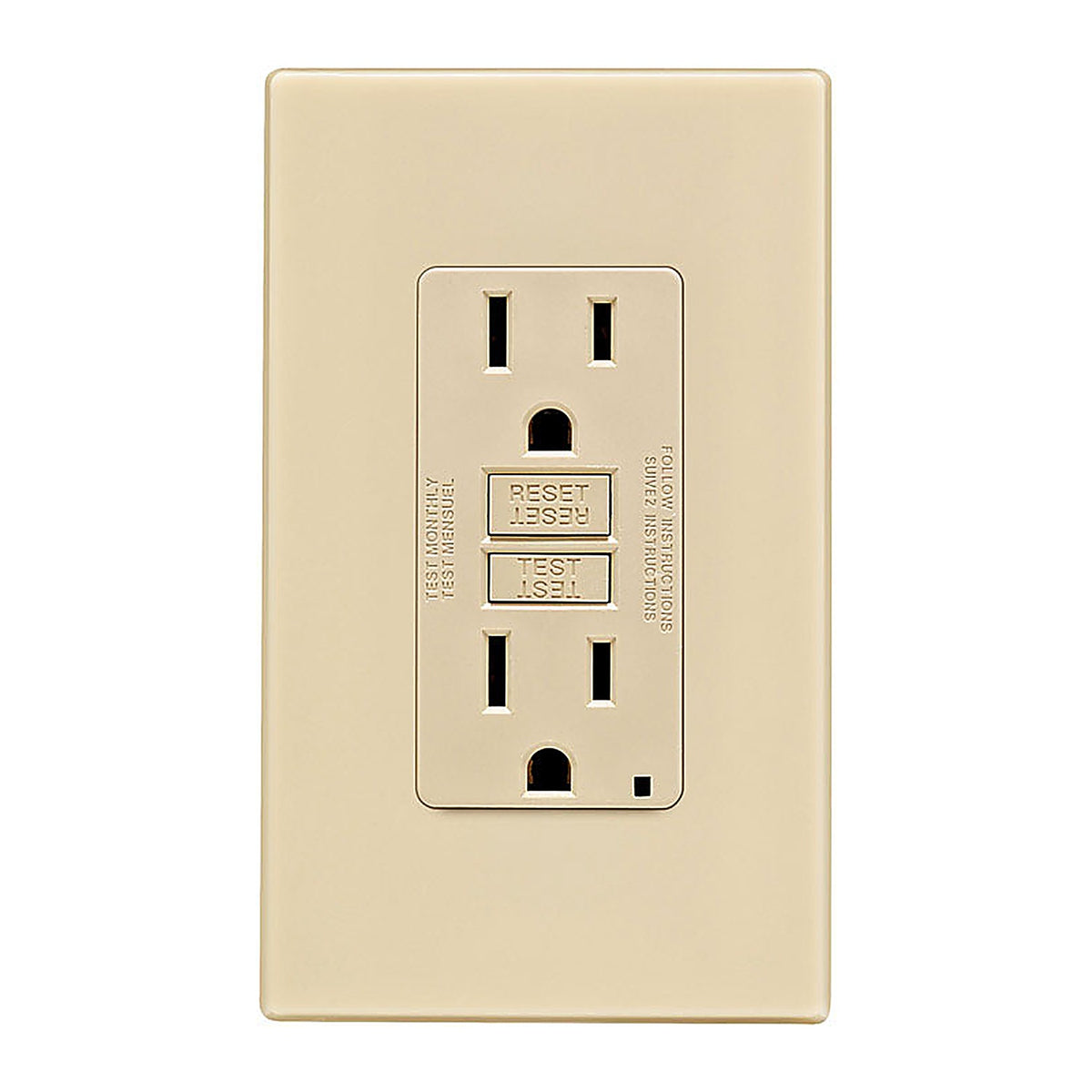 Leviton C31-GFNT1-0PI SmartlockPro 15 amps 125 volt Duplex Ivory GFCI Outlet 5-15R 1/Pack