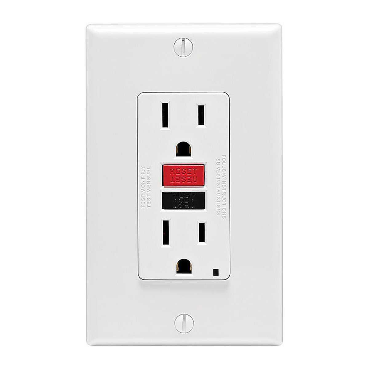 Leviton C12-GFNT1-RNW SmartlockPro 15 amps 125 volt Duplex White GFCI Outlet 5-15R 1/Pack