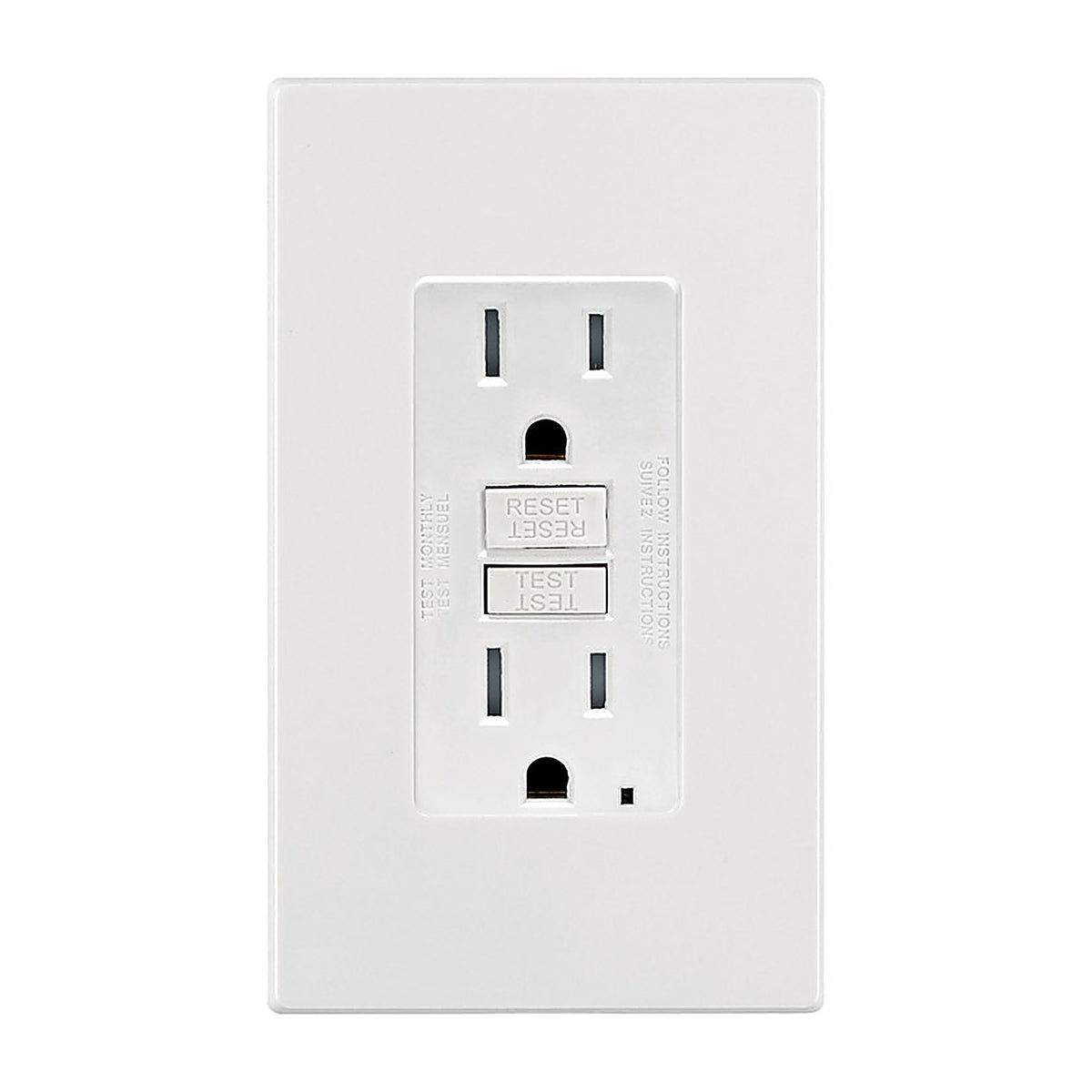 Leviton GFTR1-0PW 15 amps 125 volt White GFCI Outlet 5-15R 1/Pack
