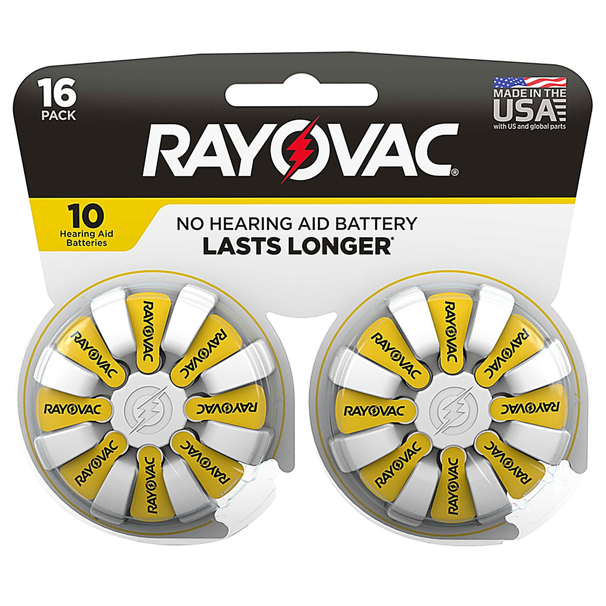 Rayovac - 10-16 - Zinc Air 10 1.45 V Battery 16 Pack