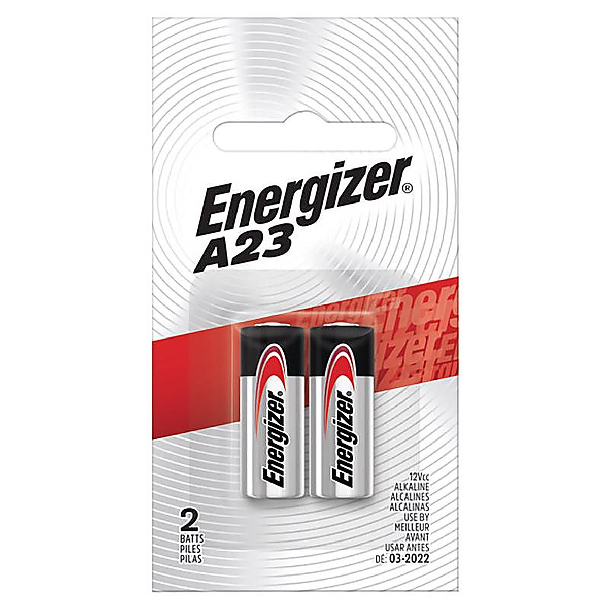 Energizer A23BPZ-2 Alkaline A23 12 V 0.05 Ah Electronics Battery 2 pk