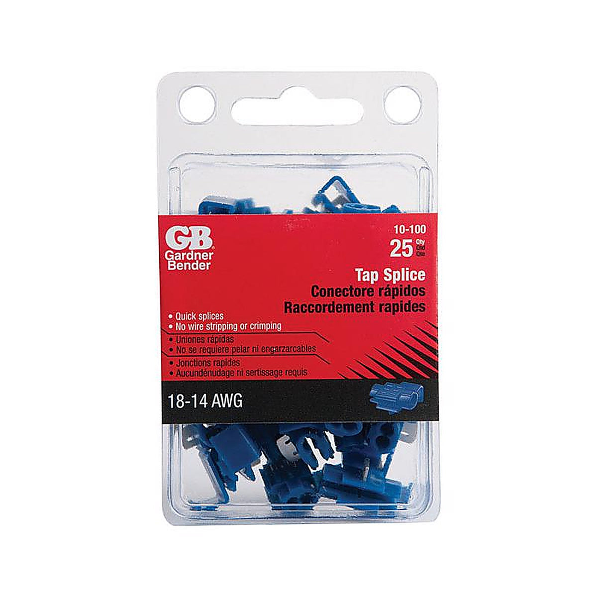 Gardner Bender 10-100 16-14 Ga. Tap Splice Connector Blue 25/Pack