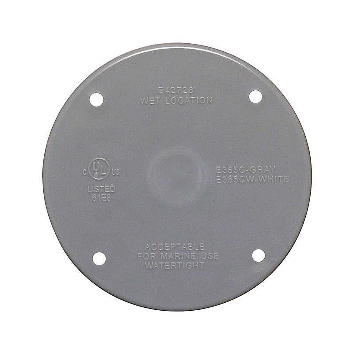 Sigma Electric 14170 Round Plastic Flat Box Cover For Wet Locations