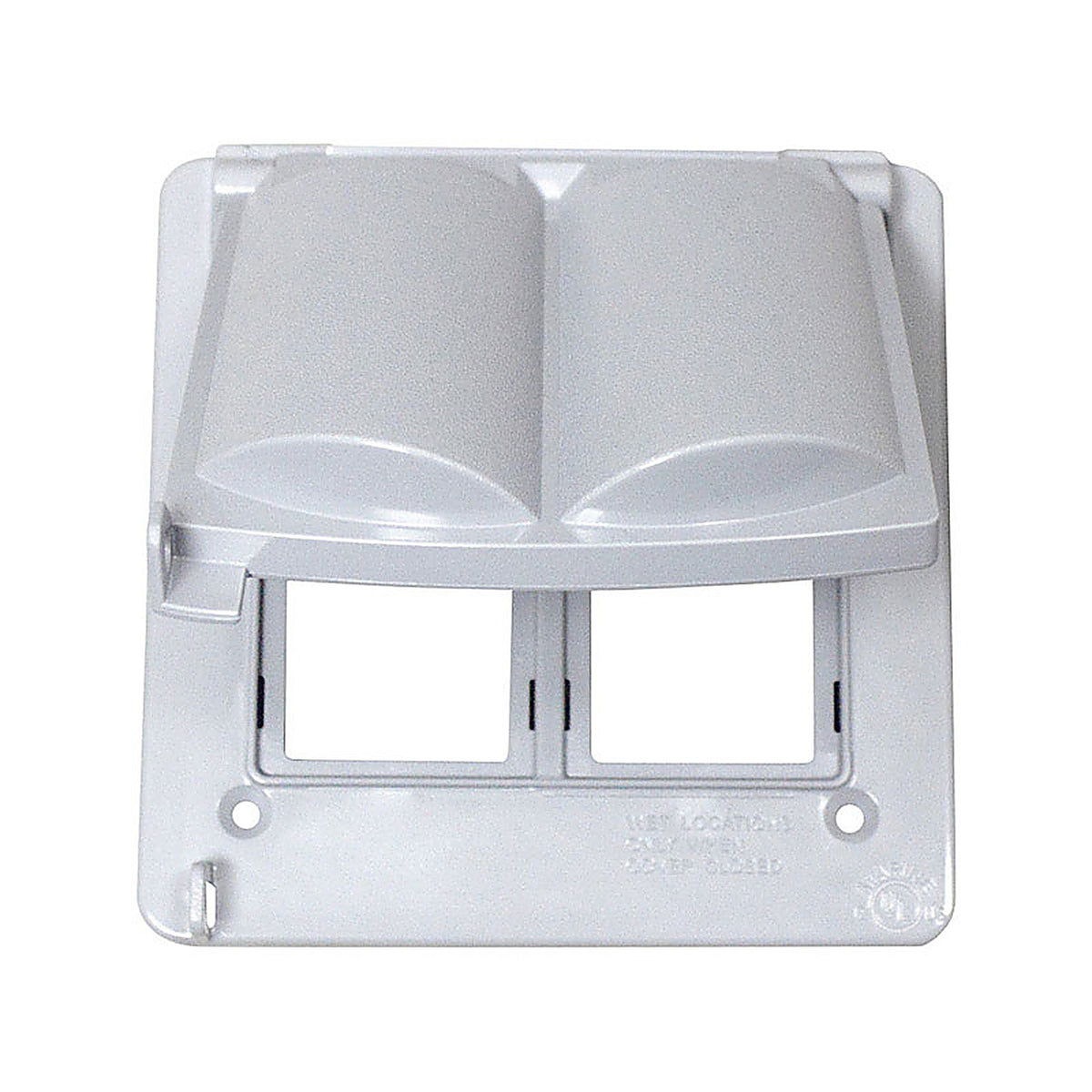 Sigma Electric 14180WH Square Plastic 2 gang Universal Cover For Wet Locations