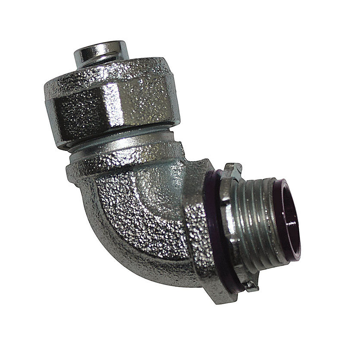 Sigma Electric 45763 ProConnex 1/2 in. Dia. Zinc-Plated Iron 90 Degree Connector For Liquid Tight 1/Pack