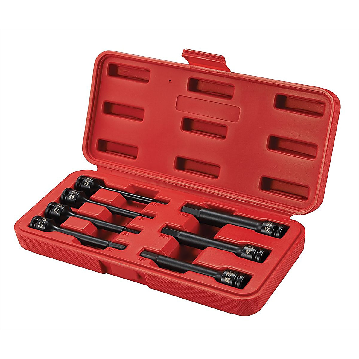 Sunex 3548 7/pc 3/8in. Drive Extended Length Metric Impact Hex Driver Set