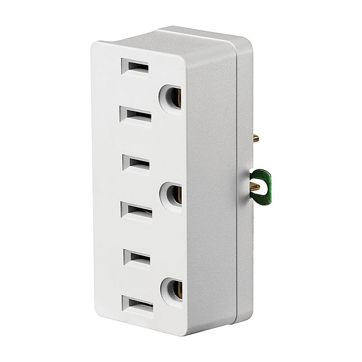 Leviton 002-00698-00W Grounded 3 outlets Outlet Adapter 1/Pack