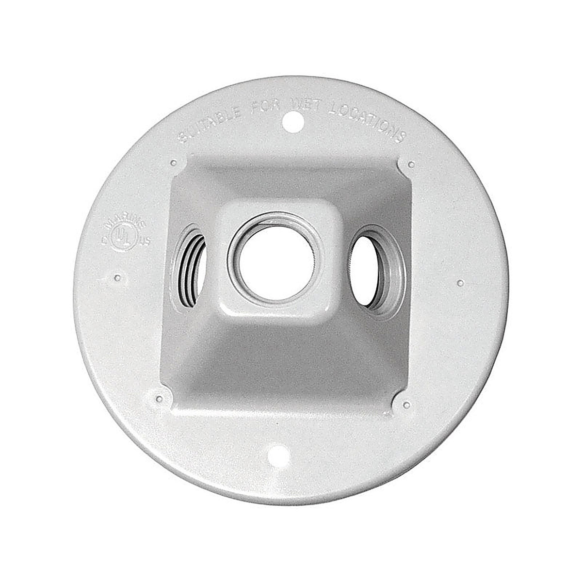 Sigma Electric - 14390WH - Round Plastic 4.5 In. H X 4.77 In. W Lampholder Cover