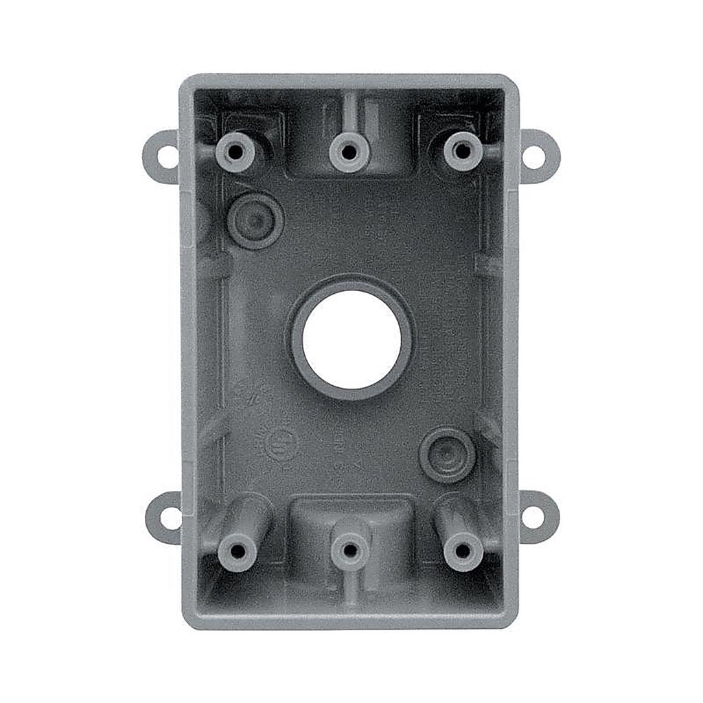 Sigma Electric 14110 4-1/2 in. Rectangle Plastic 1 gang Weatherproof Box Gray