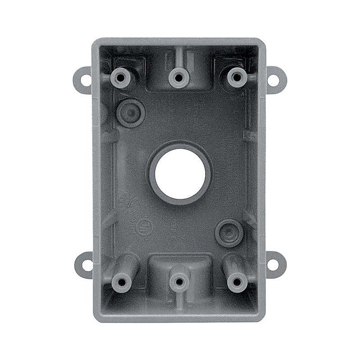 Sigma Electric 14110 4-1/2 in. Rectangle Plastic 1 gang Weatherproof Box Gray
