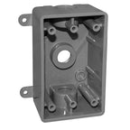 Sigma Electric 14110 4-1/2 in. Rectangle Plastic 1 gang Weatherproof Box Gray