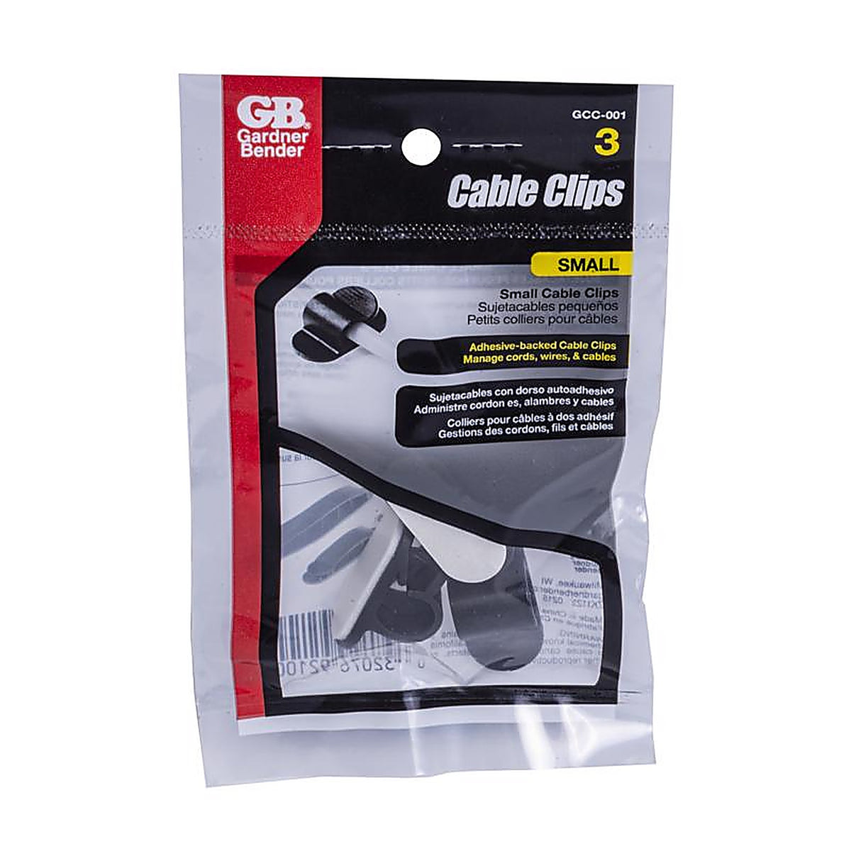 Gardner Bender - GCC-001 - 3 In. L Black Plastic Cable Management Clip