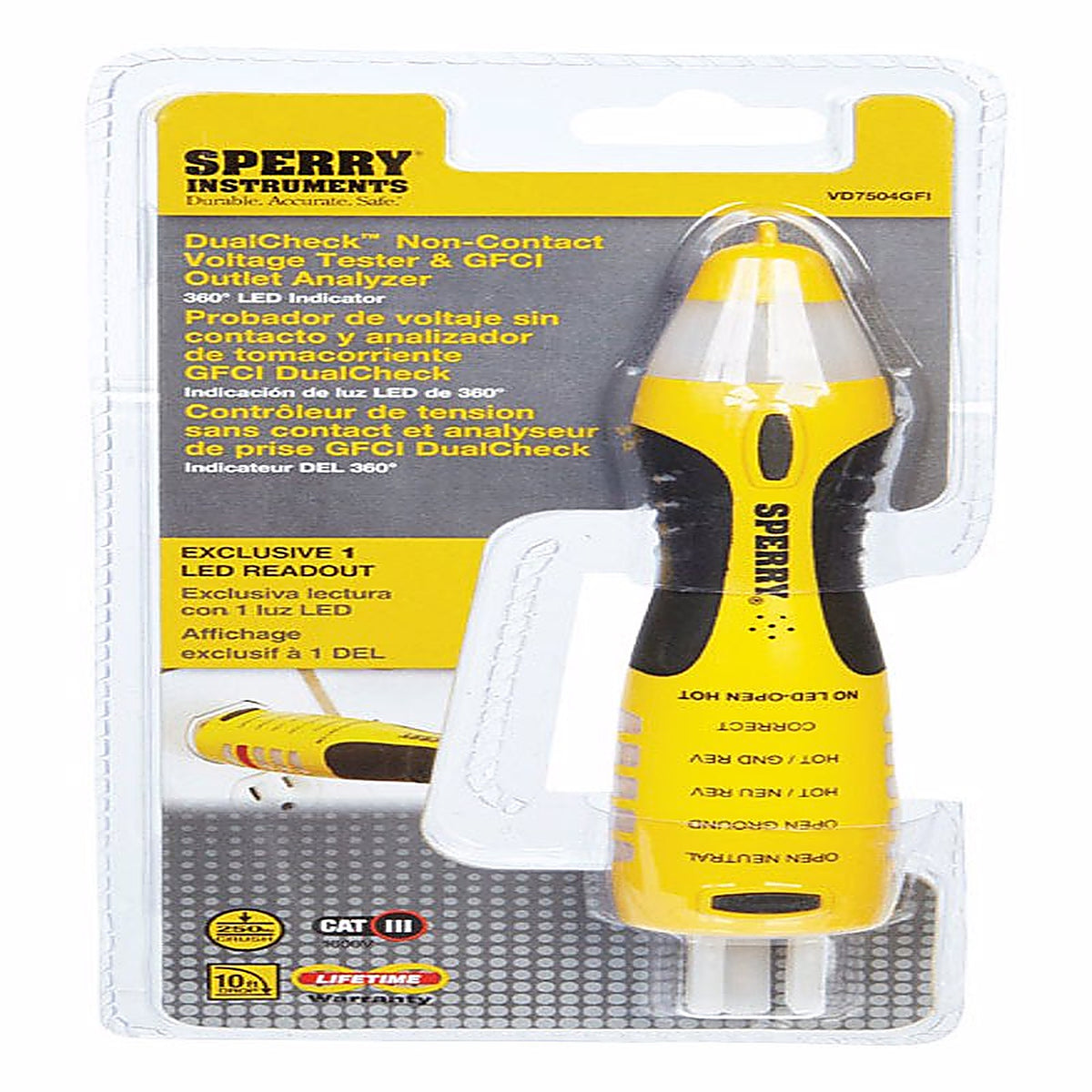 Sperry - VD7504GFI - Dualcheck 50-1000 V LED Voltage Detector