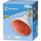 Westinghouse - 0441048 - 100 W E26 Reflector Incandescent Bulb E26 (Medium) Red 1 Pack