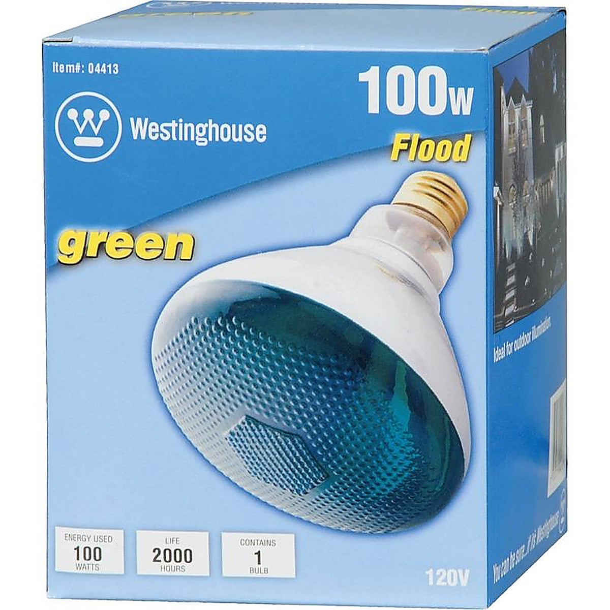 Westinghouse - 0441348 - 100 W E26 Reflector Incandescent Bulb E26 (Medium) Green 1 Pack
