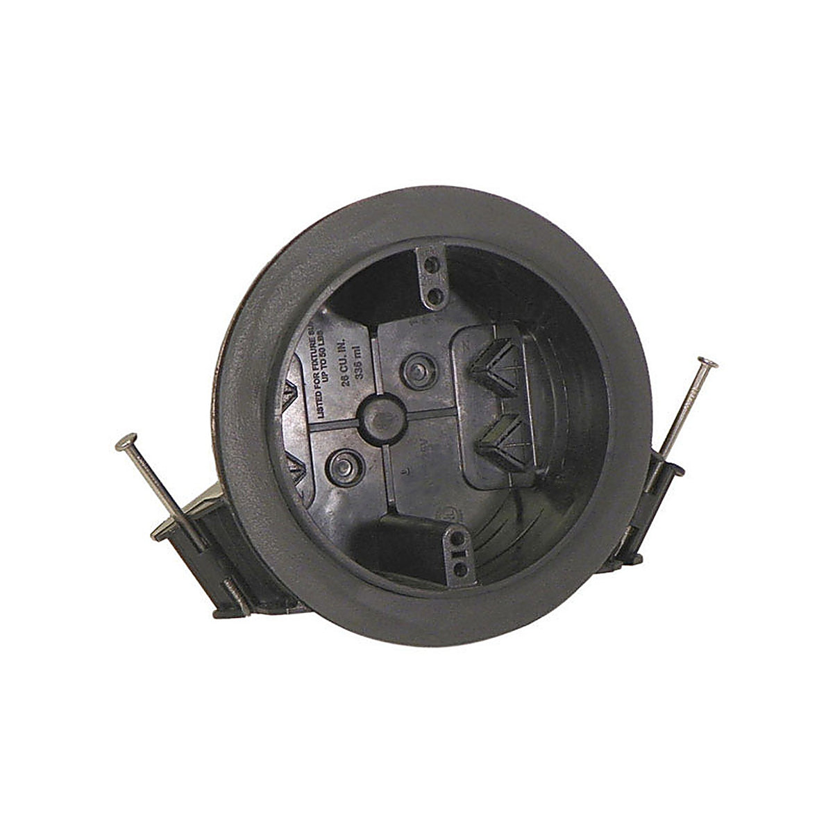 Cantex EZ26CN-RG 3 in. Round PVC 1 gang Junction Box Gray