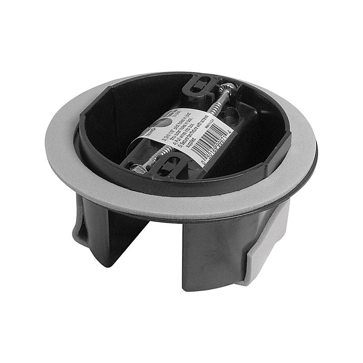 Cantex EZ12CF-RG 2-3/4 in. Round PVC 1 gang Junction Box Gray