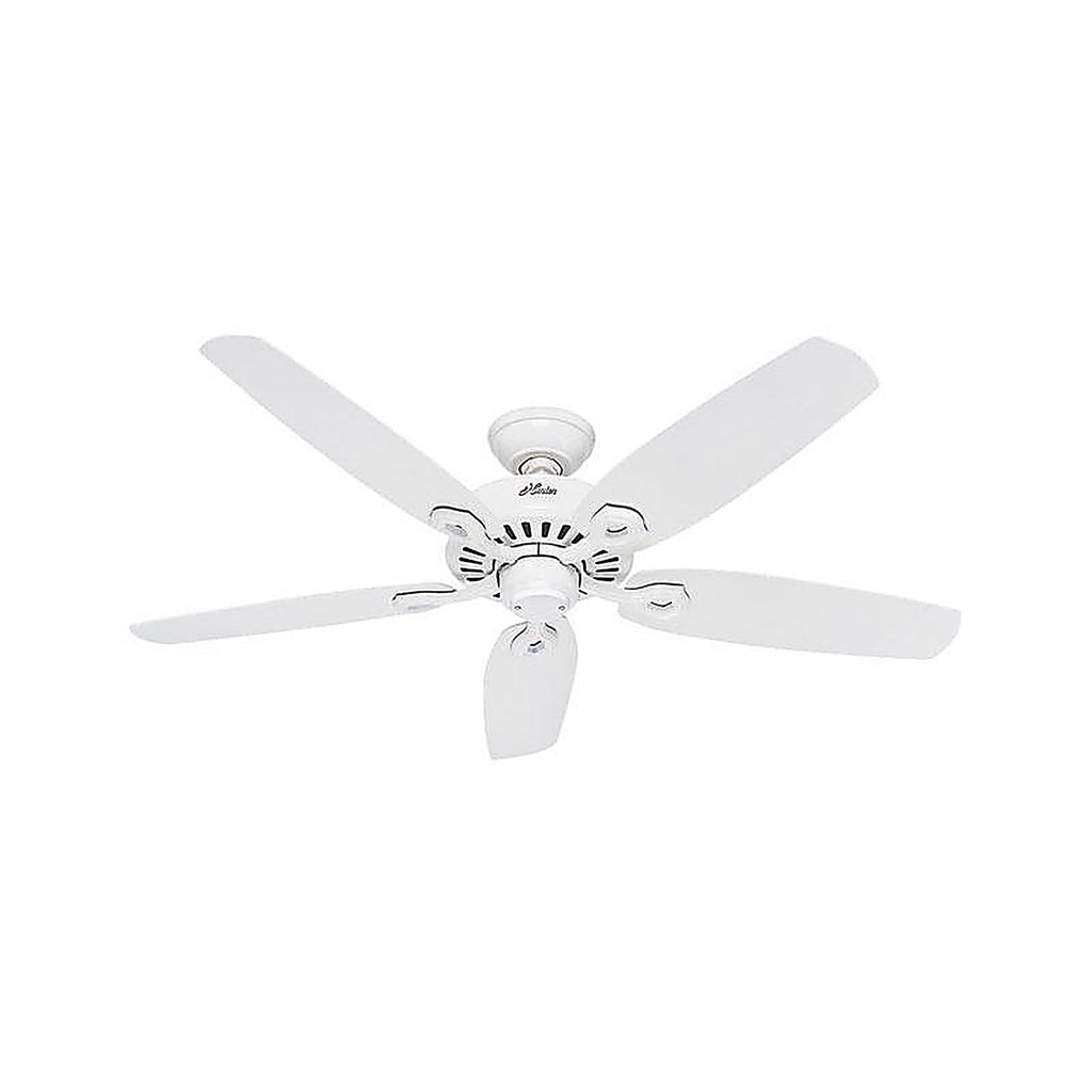 Hunter - 53240 - Builder 52 In. Snow White White Indoor Ceiling Fan