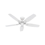 Hunter - 53240 - Builder 52 In. Snow White White Indoor Ceiling Fan