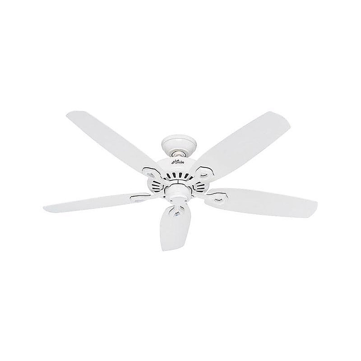 Hunter - 53240 - Builder 52 In. Snow White White Indoor Ceiling Fan