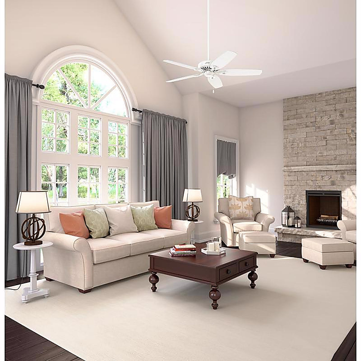 Hunter - 53240 - Builder 52 In. Snow White White Indoor Ceiling Fan