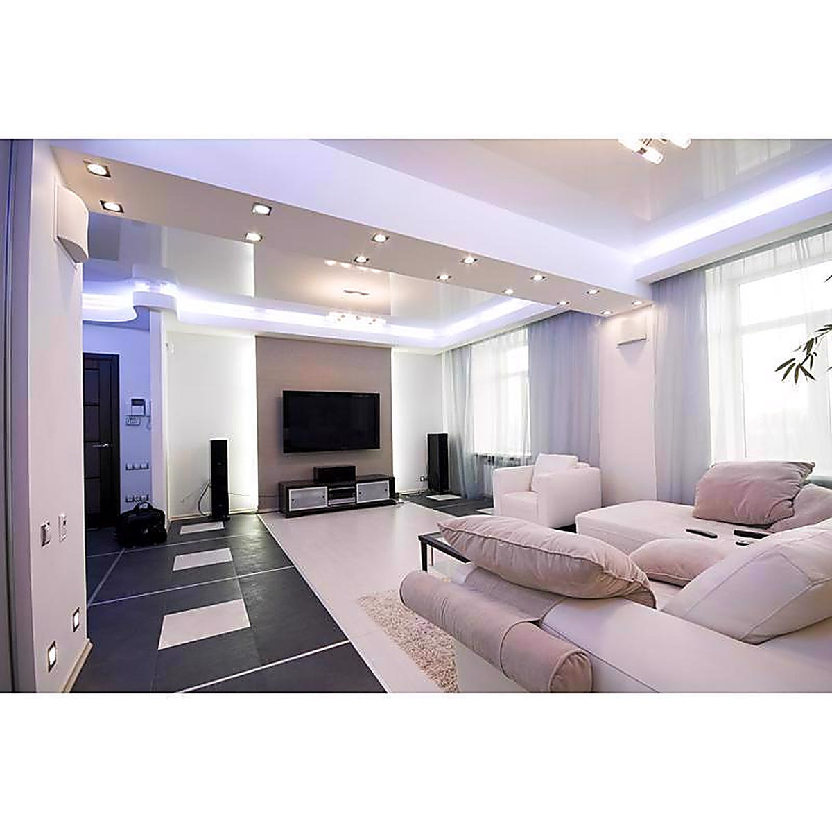 Feit Electric FP13/4WY/NK 13 in. W X 13.1 in. L Nickel LED Flat Panel Light Fixture