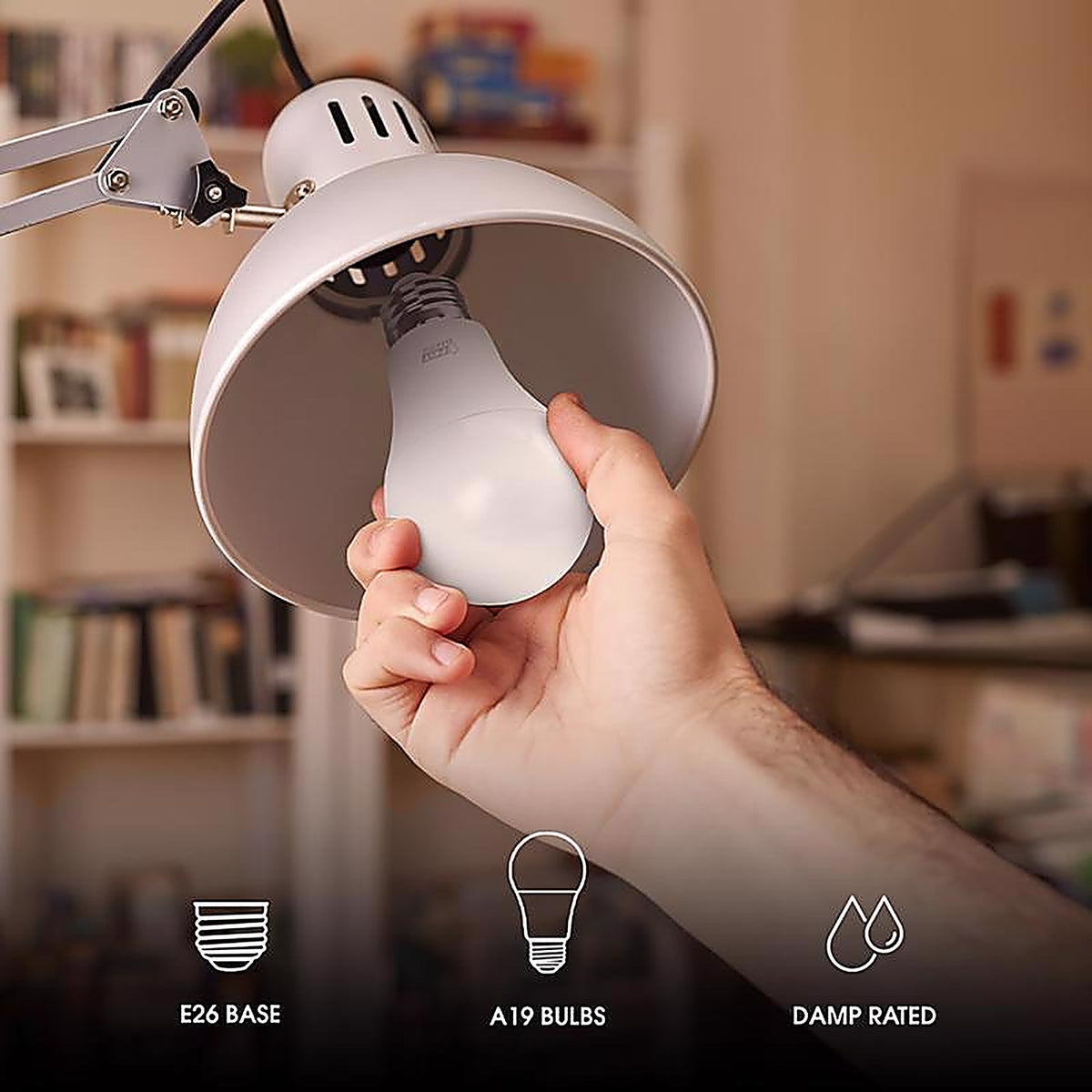 Feit - A80083010K/10RP - A19 E26 (Medium) LED Bulb Soft White 60 Watt Equivalence 10 Pack