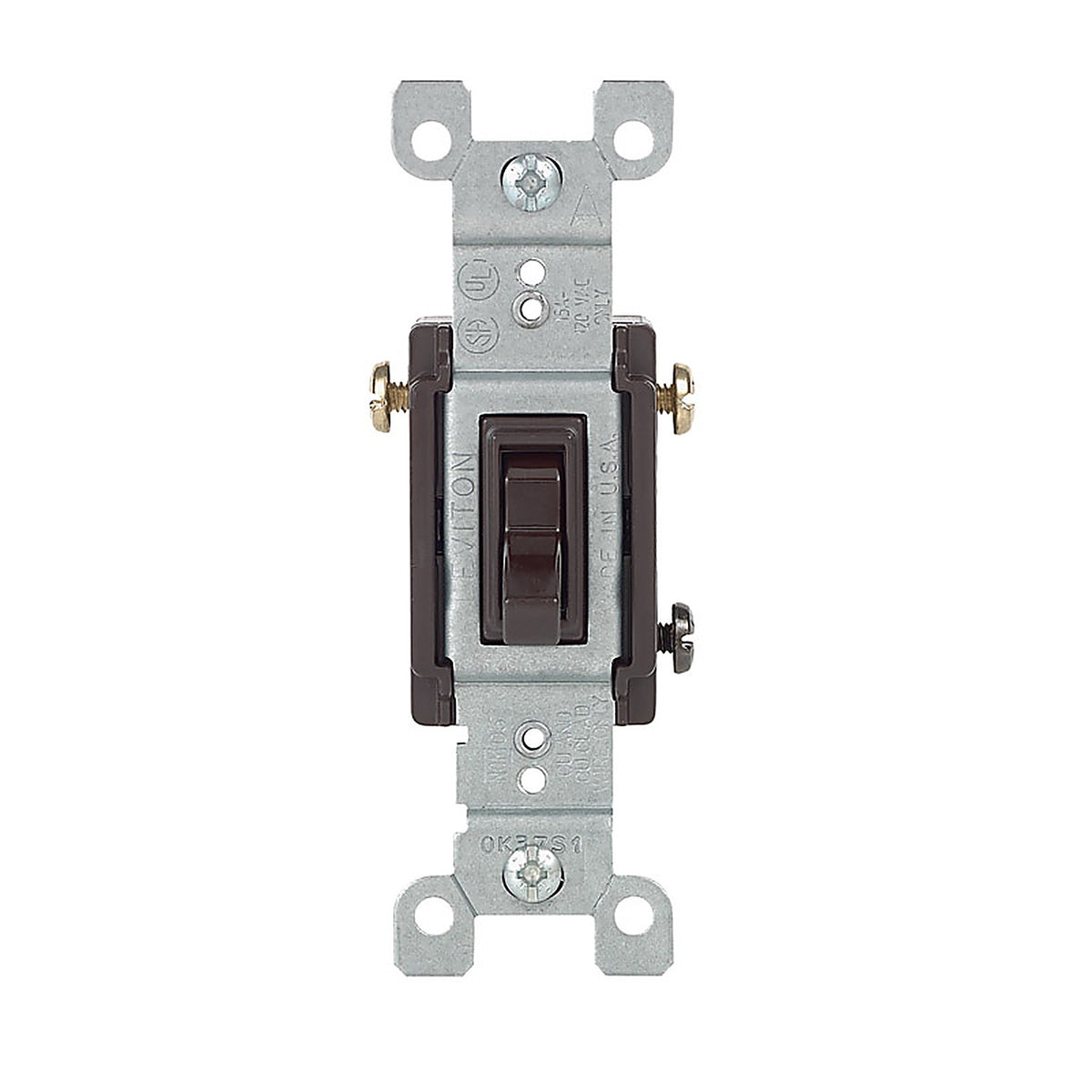Leviton - 01453-0CP - 15 Amps Toggle Switch Brown 1 Pack